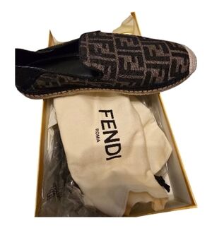 Authentic Fendi Black and Brown Men's Loafers
